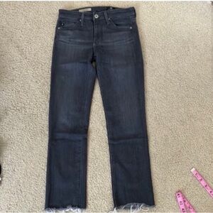 AG Adriano Goldschmied The Harper Straight Leg Jeans, raw hem, 00-0, 23-24
